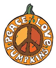 Peace, Love Pumpkins Fall Car Magnet, Halloween Themed Auto Accessory, Weather