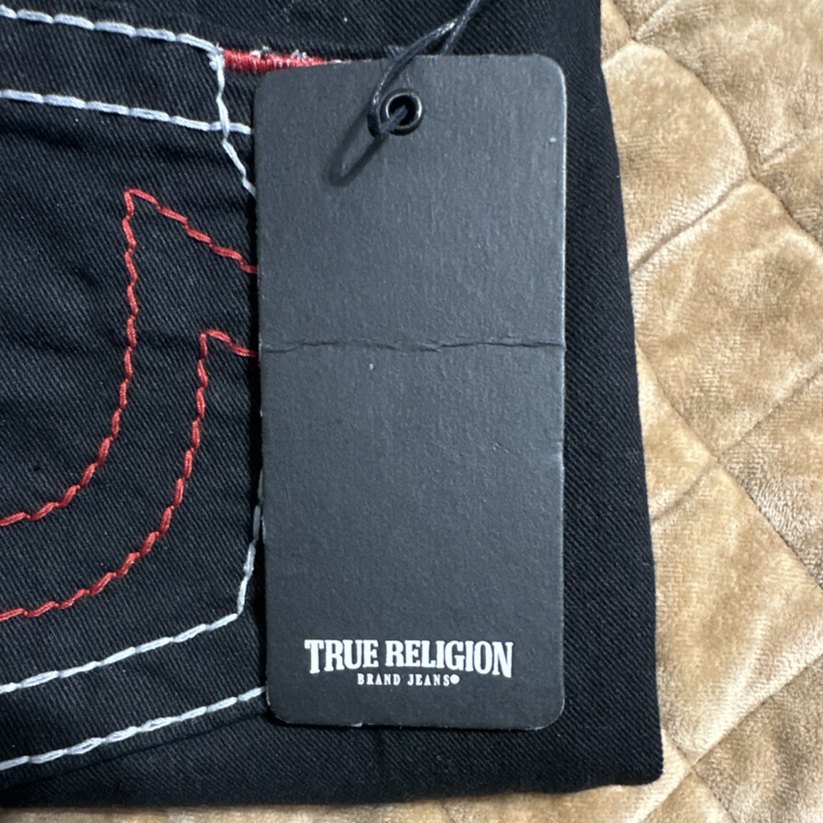 True Religion Mid Rise Bootcut Jeans Black Denim Contrast Stitch Women 29W x 32L thumbnail 3