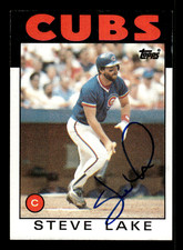Steve Lake Chicago Cubs 1986 Topps Auto Autograph #588 SIGNED w/COA