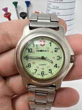 Swiss Navy Quartz Military Style Watch Luminous Dial 3ATM Japan Movt