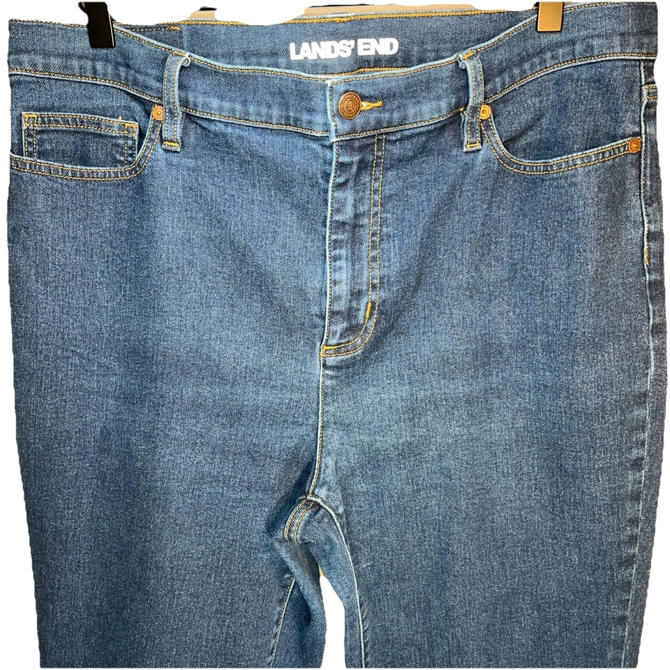 Pantalones de mezclilla Lands End azules para mujer talla 16 corte recto corte bootcut Foto 2 de 4