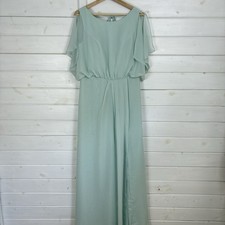 JJS HOUSE Dress Size Medium Mint Green Maxi Chiffon Wedding Guest Occasion