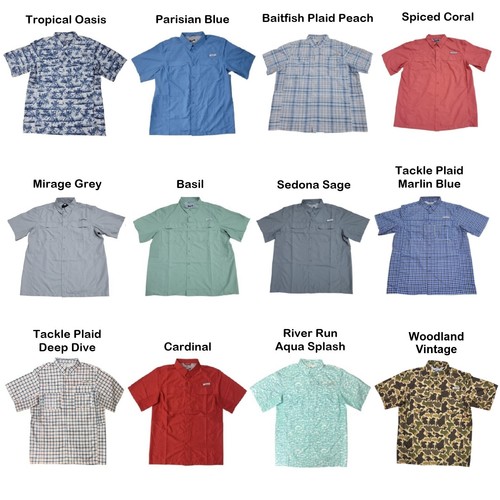 Habit Men's UPF 40+ UV Protection Short Sleeve Fishing Shirt