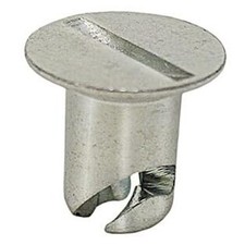 Slotted Flush Head Quarter Turn Dzus Fastener, 7/16" x .500" inch Grip, Steel,