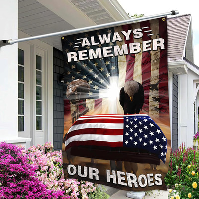Always Remember Our Heroes Flag 3X5 Ft Outdoor Double Sided Large Memorial Day F