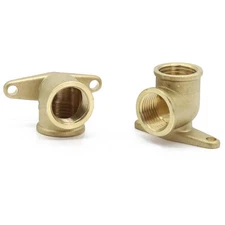 90 Degree Brass Elbow Coupler 12 Inch Copper Adapter for Pipe Connections