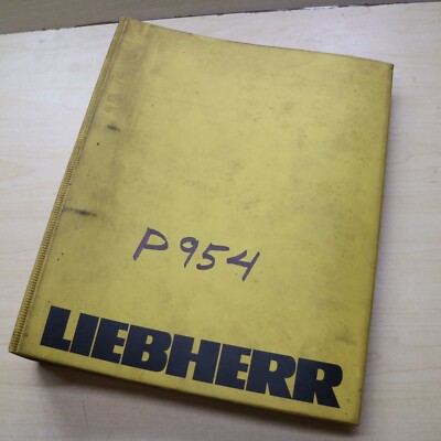 LIEBHERR P 954 Crawler Excavator Parts Manual Catalog Book list spare 1996 OEM