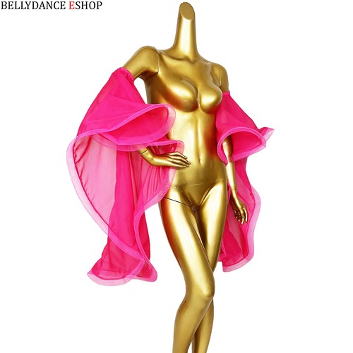 Costume danza del ventre da donna in chiffon fascia da braccio braccia maniche costume da ballo - Foto 13 di 35