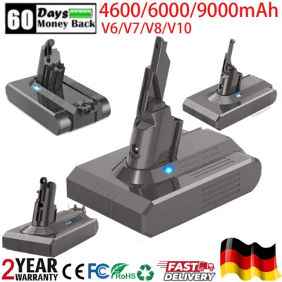 MARKENLOS 9000mAh Akku Für Dyson V7 V8 V6 V10 Ersatzakku SV10 Animal Absolute Staubsauger