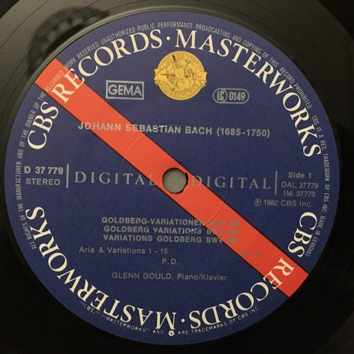 V194 Bach The Goldberg Variations Gould Piano CBS D 37779 Digital Stereo - Picture 2 of 4