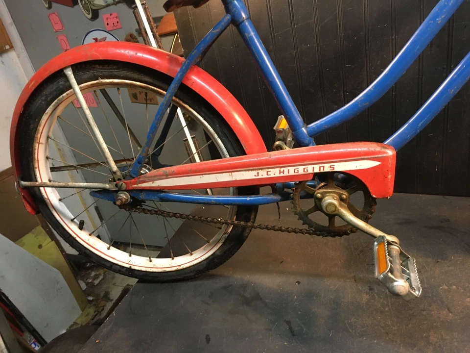 Bicicleta De Colección 1976 J.C. Higgins Niñas 24 pulgadas Roja Blanca Azul Bicicleta Bicentenario Foto 4 de 4