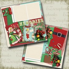 Vintage Christmas Memories - 2 Premade Scrapbook Pages - EZ Layout 4434