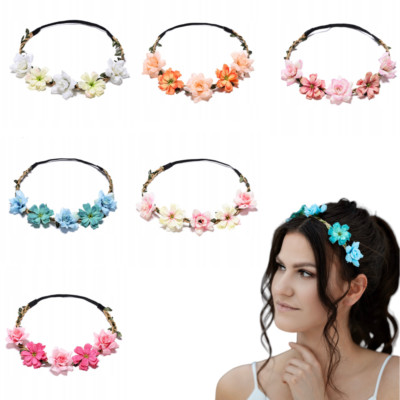 Blumen Haarband Stirnband Blumenkranz Haarschmuck Kopfschmuck viele farben bunt