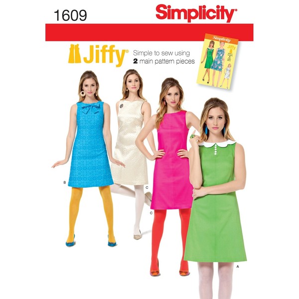 Simplicity 1609 Jiffy Kleider Misses NäHen Muster GrößEn 6-14 & 14-22 Einfach-image