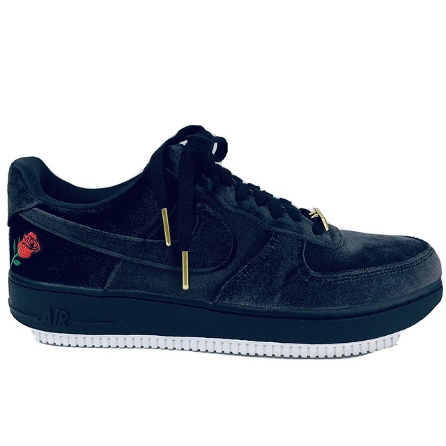 Nike Air Force 1 '07 QS Velvet Rose Mens Shoes Black White Size 9.5 | eBay