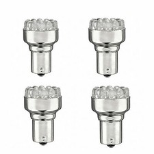 White Led 1156 Ba15s 15mm Base Turn Signal Bulb Brake Stop Motorcycle Car Truck