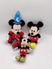 Disney Mickey Mouse Plush Figures Lot Of 3