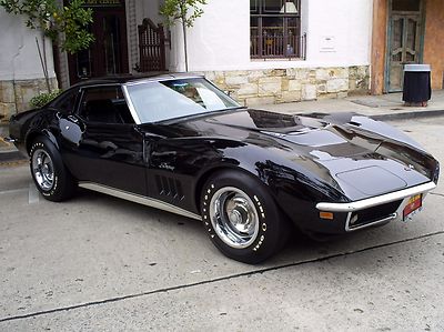 1969 Corvette Stingray 427 black 24X36 inch poster, sports car, muscle car