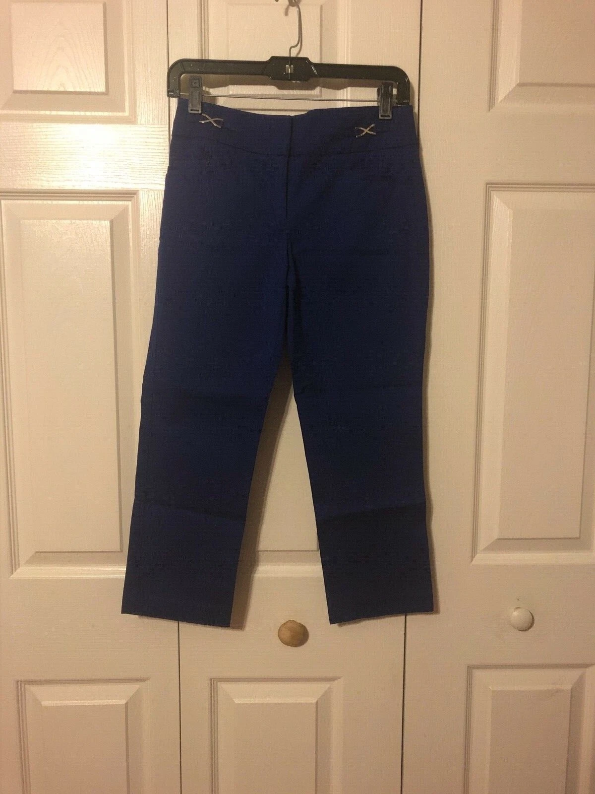 New York & Companay 7th Ave. Suiting Collection Royal Blue Capri Pants 0 NEW