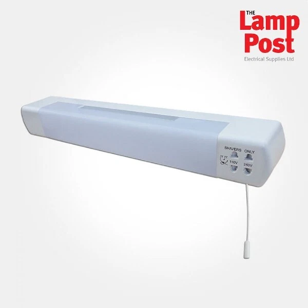 Eterna LEDSHDVO LED Doble Voltaje LED Baño Tirador Cable Afeitadora Luz y Enchufe