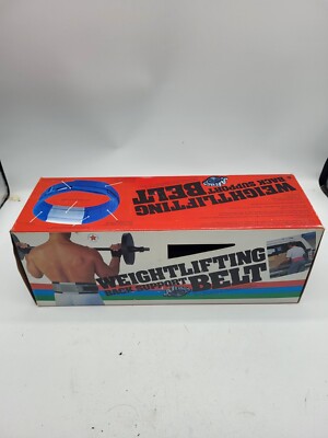 Altus Black Support Weightlifting Belt w/Box Large Adjustable Strap Vintage