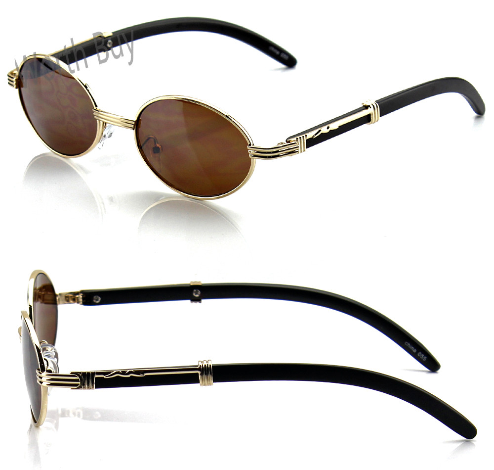 Occhiali Da Sole Rotondi Vintage Oro – Stile Designer Unisex, Lenti Gradienti UV400