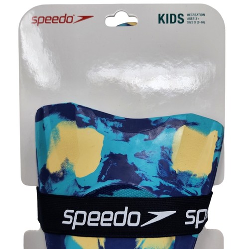 Aleta de Natación Speedo Niños Multi Azul Mármol Talla Pequeña (9-10) Nueva - Imagen 6 de 11