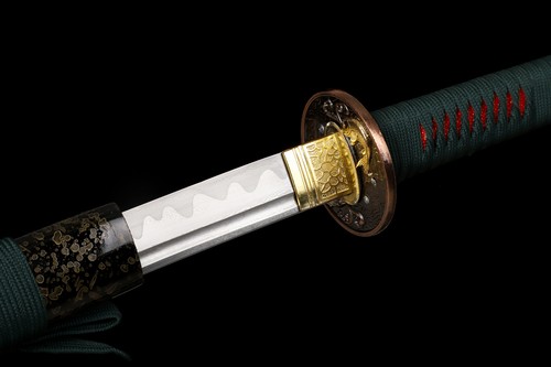 Damascus Folded Steel Blade Japanese Samurai Real Sword Katana Razor Sharp - Picture 6 of 13