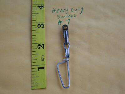 #ad 10 PCS. HEAVY DUTY STAINLESS STEEL COASTLOCK SNAP W #7 SWIVEL 600 LBS TEST $15.99