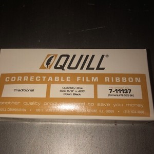 Lot of 4 Quill  "Correctable Film Ribbon"  #7-11137  Color: Black - 5/8" x 405'