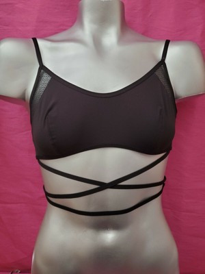 black wrap around bralette