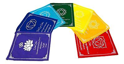 Tibetan 7 Chakra Prayer Flags Tibetan 7 Chakra Prayer Flags