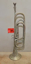 Antique brass plated bugle collectible musical instrument single valve D9