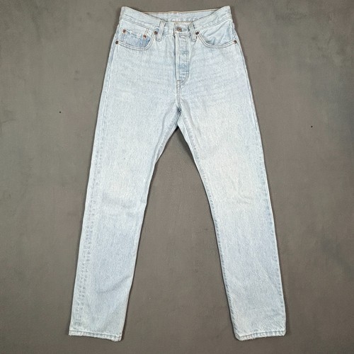Levis 501 Jeans Mens 27x32 Classic Fit Button Fly Light Wash 100% Cotton Cowboy
