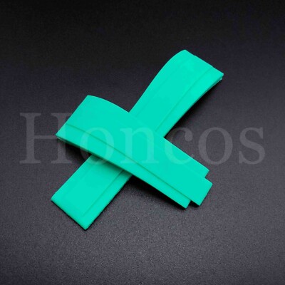 20 MM RUBBER STRAP BAND FITS FOR ROLEX DATEJUST SUB GMT DAYTONA FLAT END 