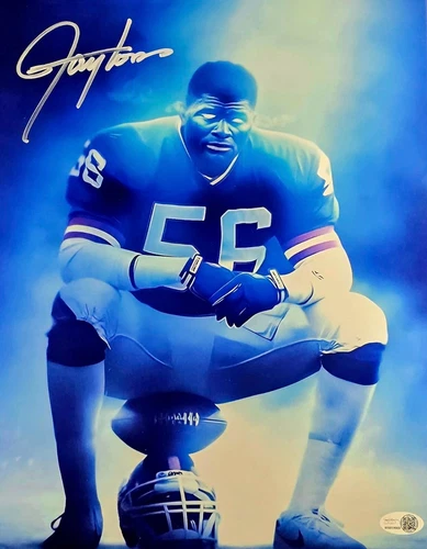 Lawrence Taylor Autographed New York Giants Art 11x14 METALLIC JSA COA