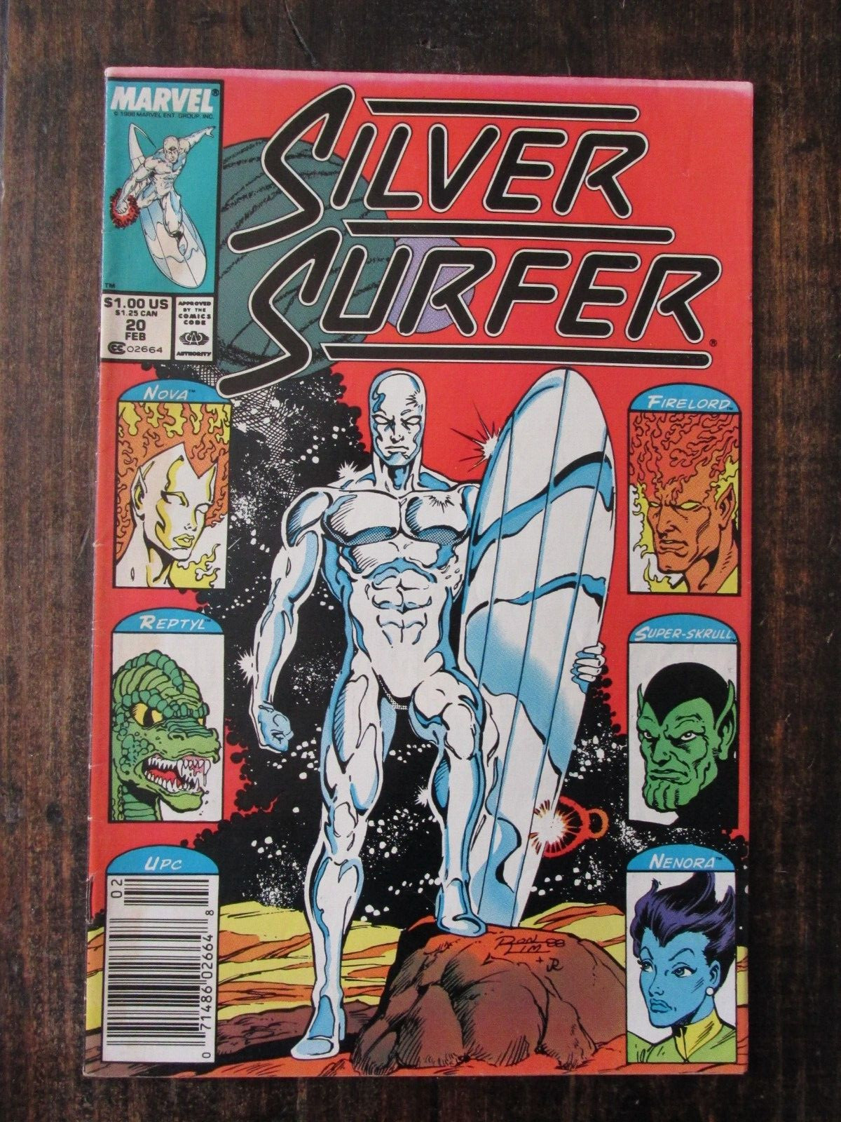Marvel 1989 SILVER SURFER Comic Book Issue # 20 From 1987 2nd Series Good