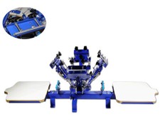 INTSUPERMAI Micro-registration 4 Color 2 Station Screen Printing Machine Small
