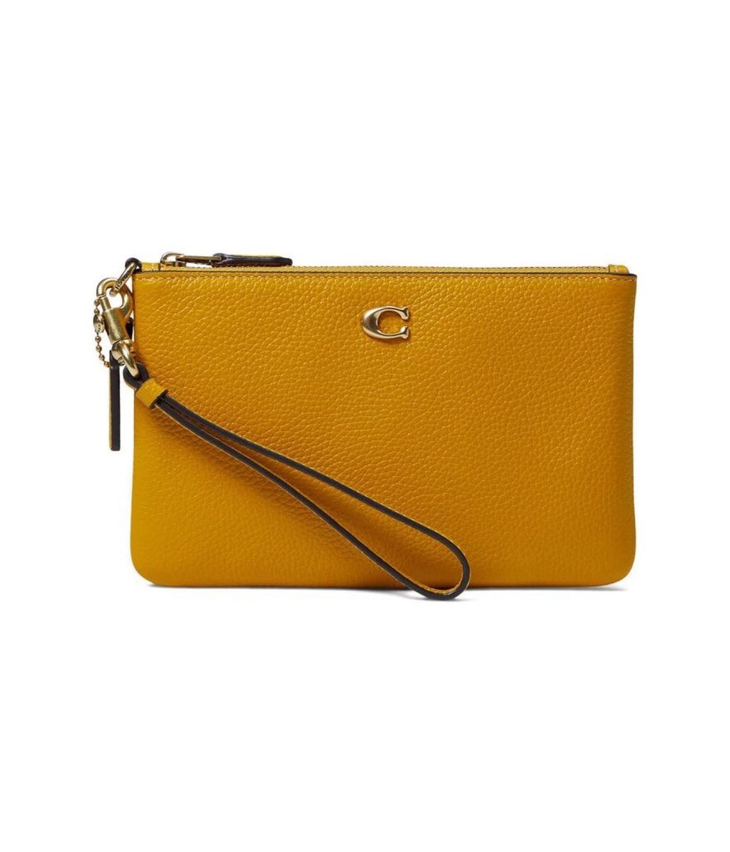 小物 Coach Trifold Wallet Pebble Mustard Coach Trifold Wallet Pebble Mustard - メルカリ
