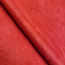 Bright Red Faux Suede Fabric Ultrasoft Microfiber Upholstery 58" By The Yard