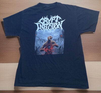 Crypt Infection T-Shirt Large Metal Music Devourment Brodequin Stillbirth