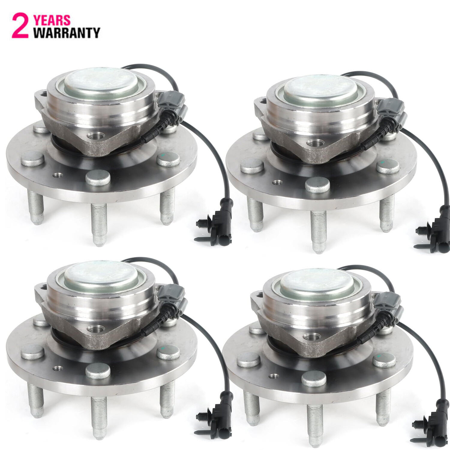4PCS Front Wheel Hub Bearing Assembly For Chevy Tahoe Silverado Sierra 1500 2WD
