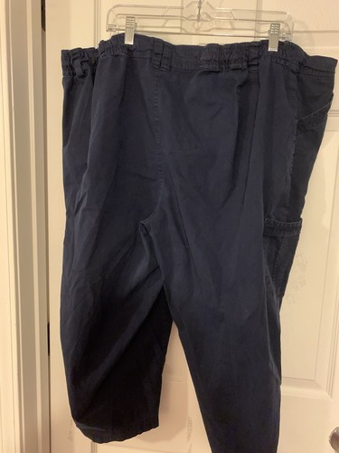 JMS 4x 26/28 Hanes Navy Cargo Capris Pockets Fly/button READ * - 第 6/6 張圖片