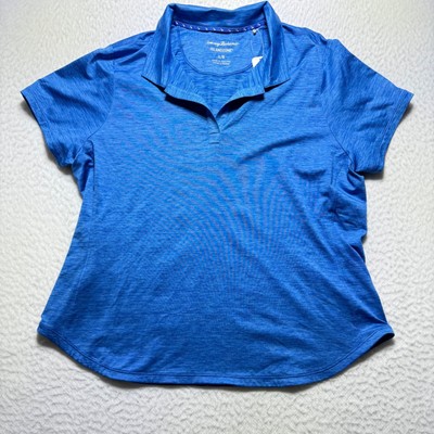 Tommy Bahama Shirt men's large blue IslandZone Polo Shirt Golf Athletic