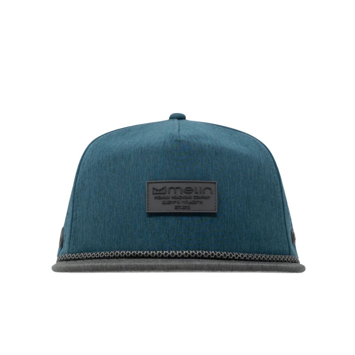 Melin Hydro Coronado Brick Flat Bill Hat, Heather Ocean/Heather