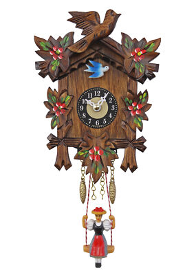 Engstler Cuckoo Clock  - Spring Flowers  7 Inches AH 0126/6 SQ NEW