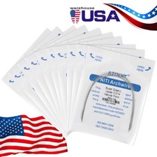 10PCS AZDENT Dental Orthodontic Super Elastic Niti Round Arch Wire Nature Form