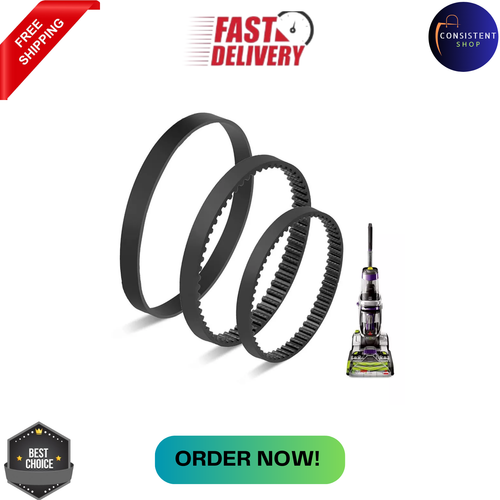 Replacement Belt Set for Bissell Proheat 2X Revolution Pet Pro Carpet
