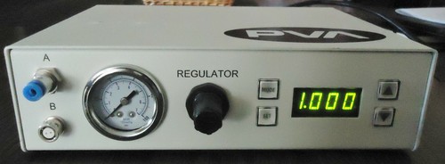 PVA Epoxy/Glue Dispensing Coating Regulator. Input: 100 psi, 115/230V, 50/60 Hz.