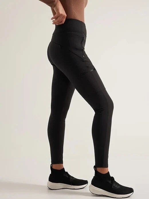 Athleta 2 (XS) Headlands Hybrid Cargo II Tight Leggings Black